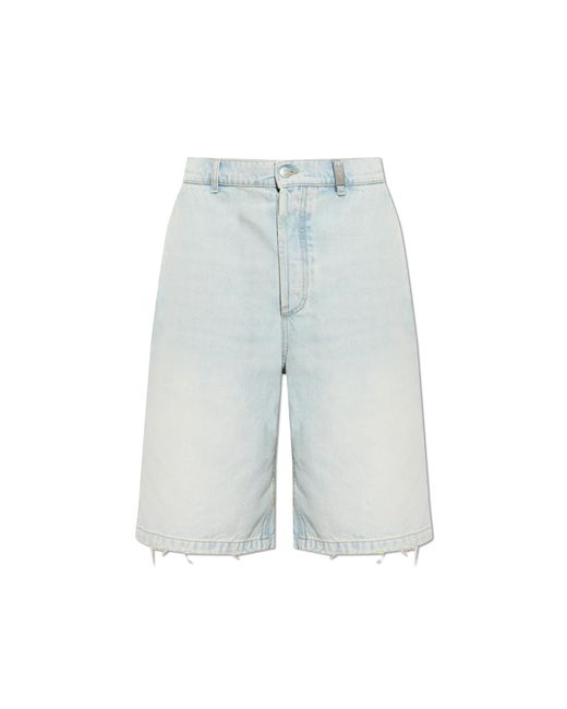 Alexander McQueen Blue Denim Shorts for men