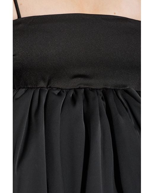 ROTATE BIRGER CHRISTENSEN Black Off-Shoulder Dress