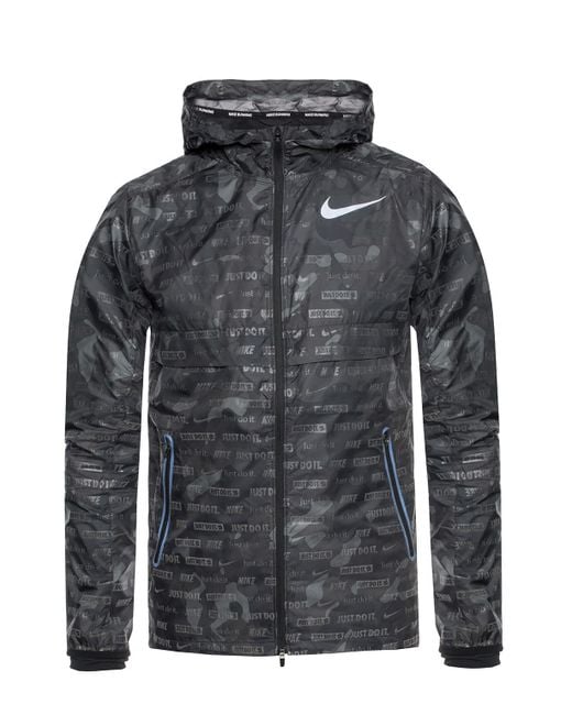 Nike Gray Camo Rain Jacket for men