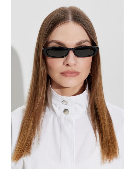 Linda Farrow Black "Darya" Sunglasses