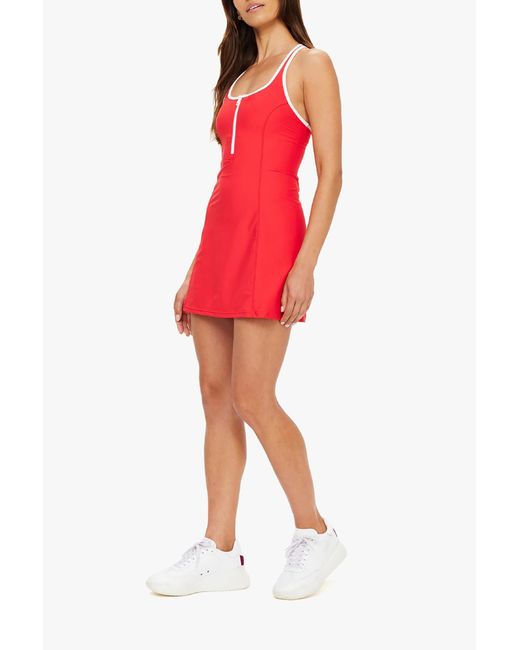 The Upside Red Dress With Shorts "Pacific"