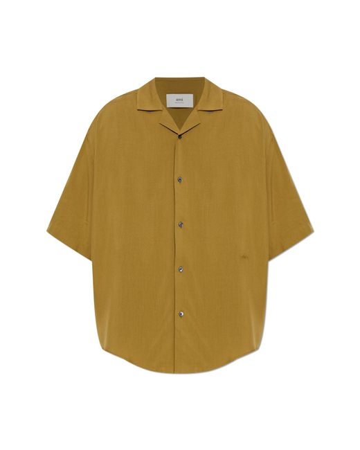 AMI Green Short-Sleeve Shirt for men