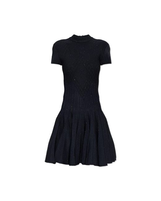 Balmain Black Dress With Shimmering Sequins