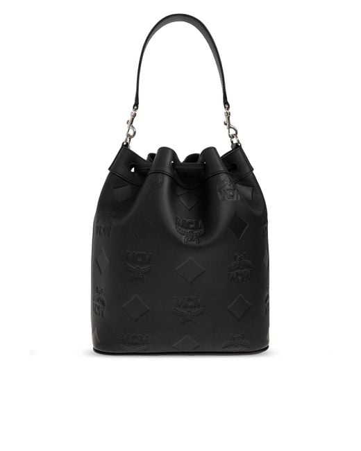 MCM Black 'Dessau Medium' Shoulder Bag