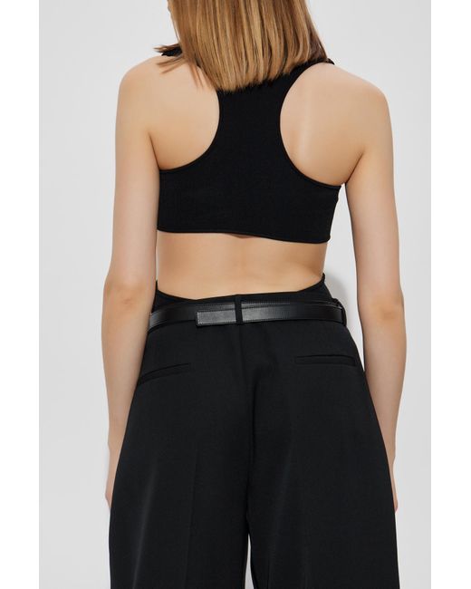 Courreges Black Bodysuit With Straps