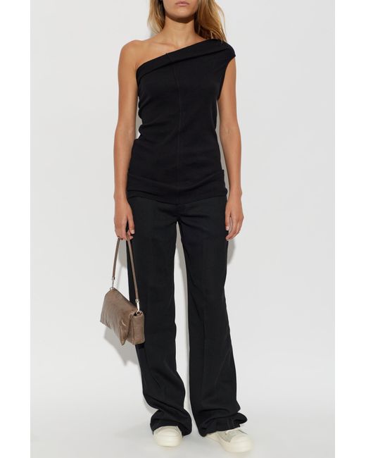 Rick Owens Black Cotton T-Shirt