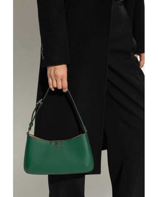 Tory Burch Green Shoulder Bag "Eleanor Soft Slim"