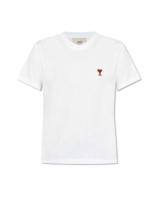 AMI White T-Shirt With Logo