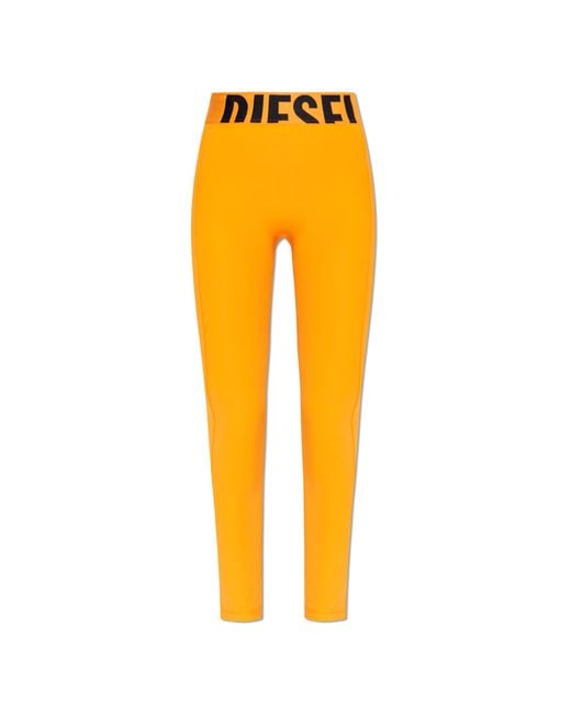 DIESEL Orange 'Adeline-D-Pop' Leggings