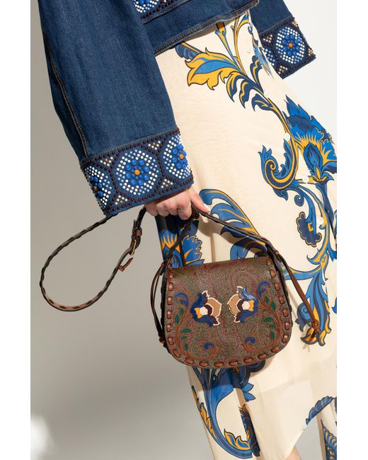 Etro Brown Shoulder Bag Drya Small