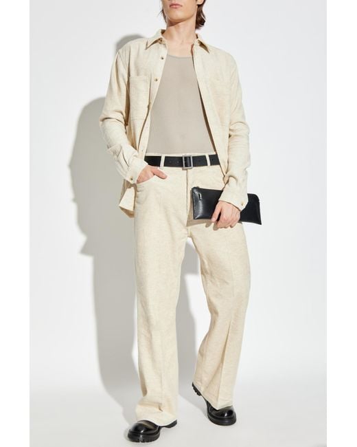 Rick Owens White Ribbed Sleeveless Top for men