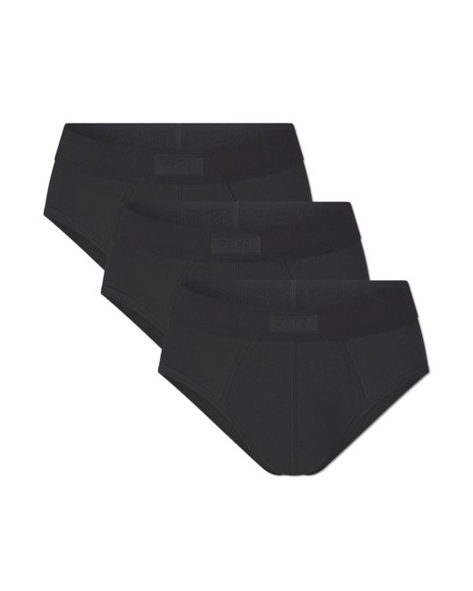 Skims Black Three-Pack Of Briefs for men