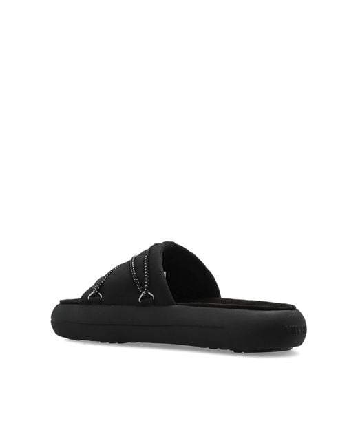 Moon Boot Black 'Mb Icon Slide' Slides