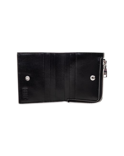 DIESEL Gray '1Dr Bi Fold Zip L' Wallet