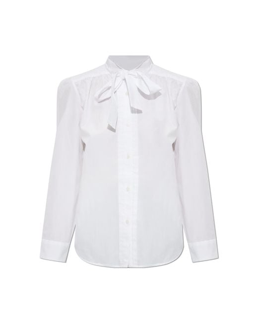 R13 White Shirt With Decorative Tie
