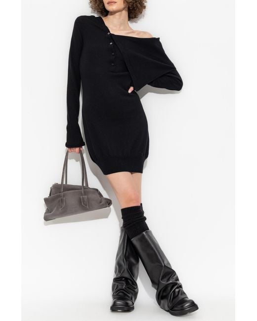 The Attico Black Wool Dress