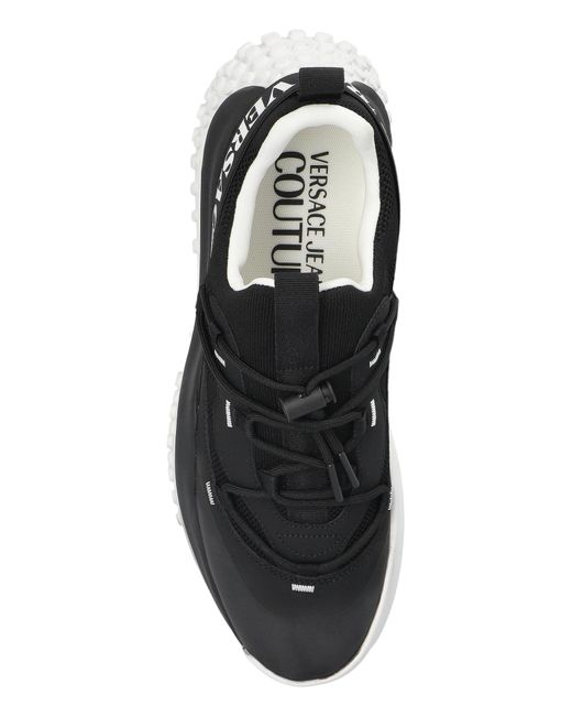 Versace Jeans Couture Black Sports Shoes With Printed Logo for men