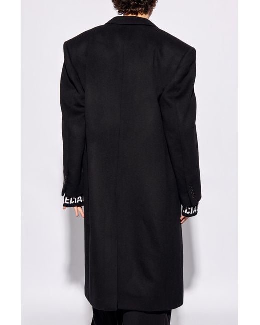 Balenciaga Black Wool Coat, for men