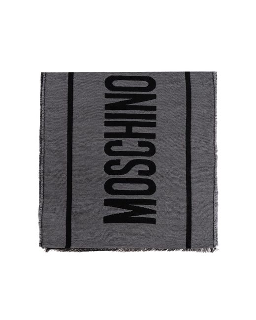 Moschino Black Scarf With Logo