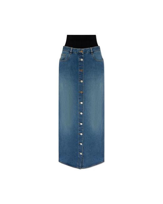 Alaïa Blue Denim Skirt
