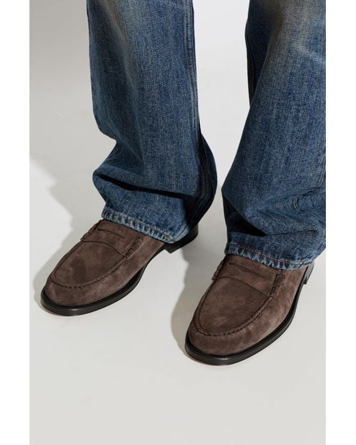Tod's Brown Leather Moccasins for men