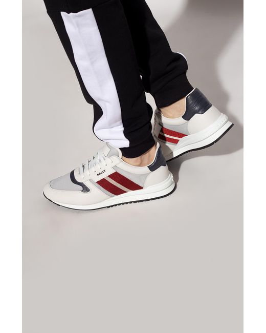Demmy | Women's Sneakers | White, Red \u0026 Blue Leather | Bally