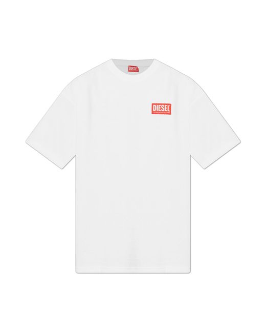 DIESEL White T-Shirt "T-Boxt-Lab A14947" for men