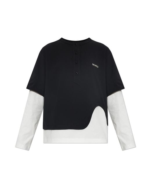 The Attico Black Long-Sleeved Top