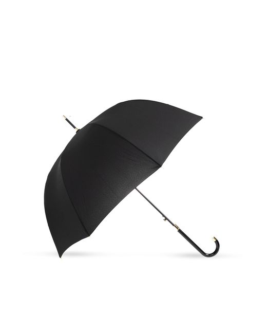 Moschino Black Umbrella With Logo