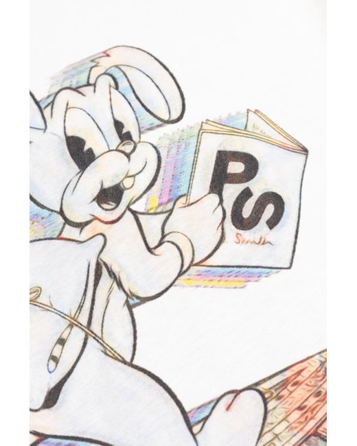 Paul Smith White T-Shirt With A Colorful Print for men