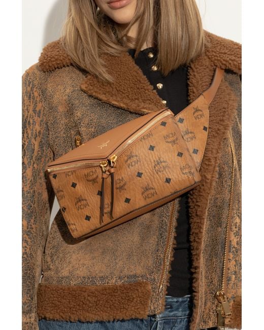 MCM Brown Fanny Pack 'Diamante'