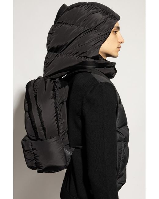 Moncler Black Backpack With Logo Patch for men