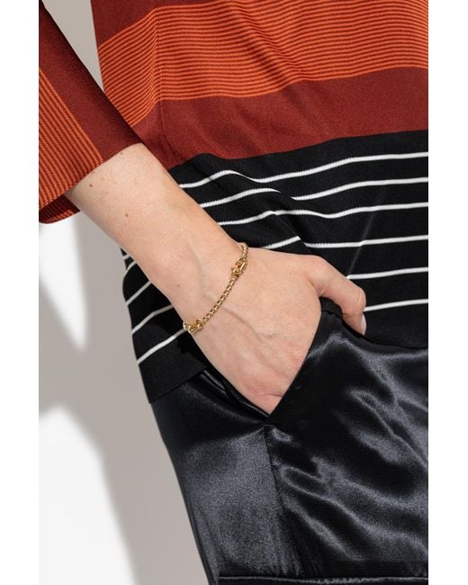 Ferragamo Metallic Brass Bracelet