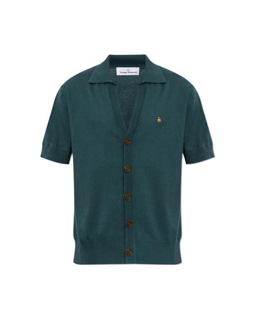 Vivienne Westwood Green Short-Sleeved Cardigan for men