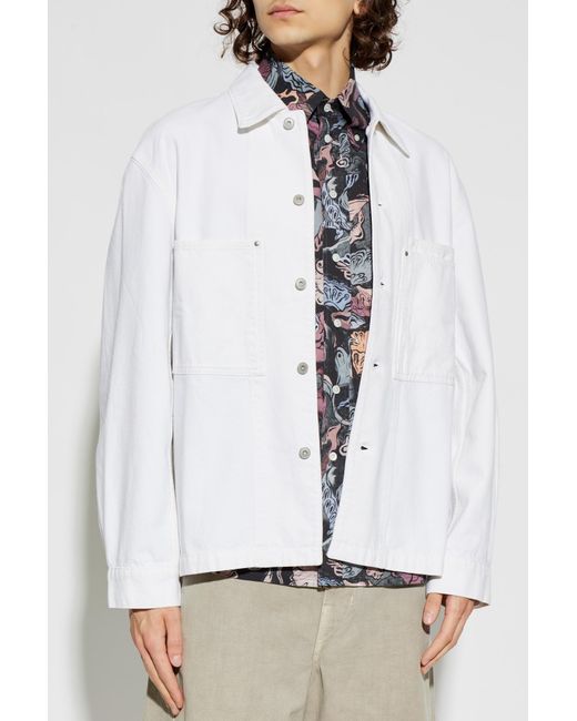 Lemaire White Denim Jacket for men