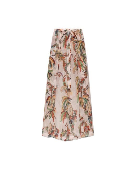 Etro Natural Trousers With Slits