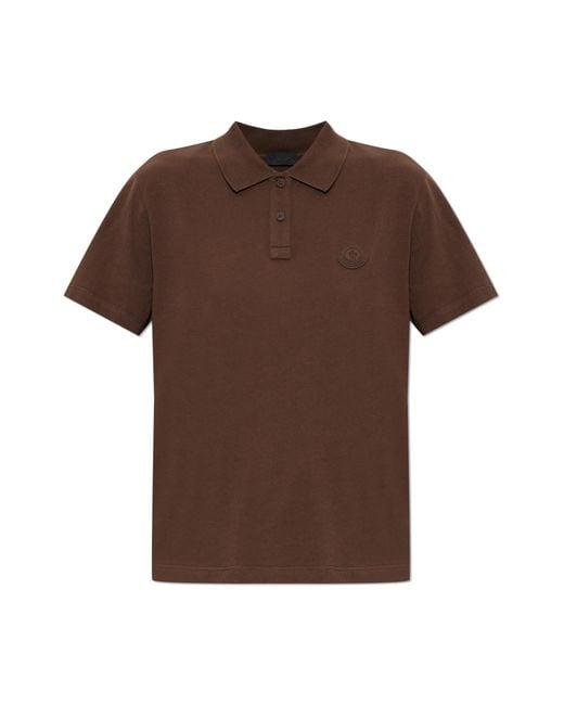 Moncler Brown Polo With Patch