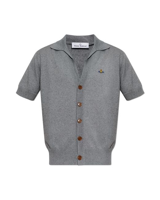 Vivienne Westwood Gray Short-Sleeved Cardigan for men