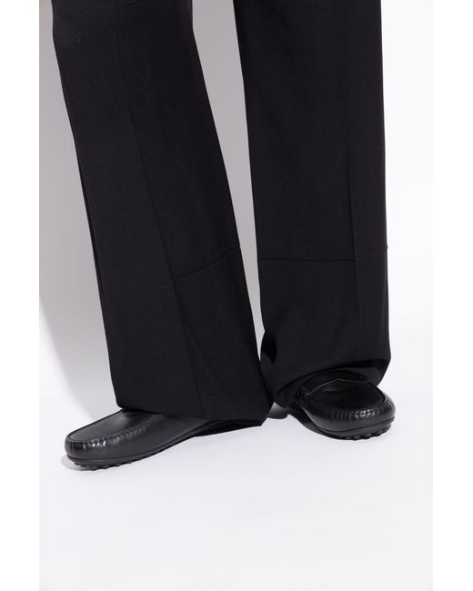 Tod's Black Leather Moccasins for men