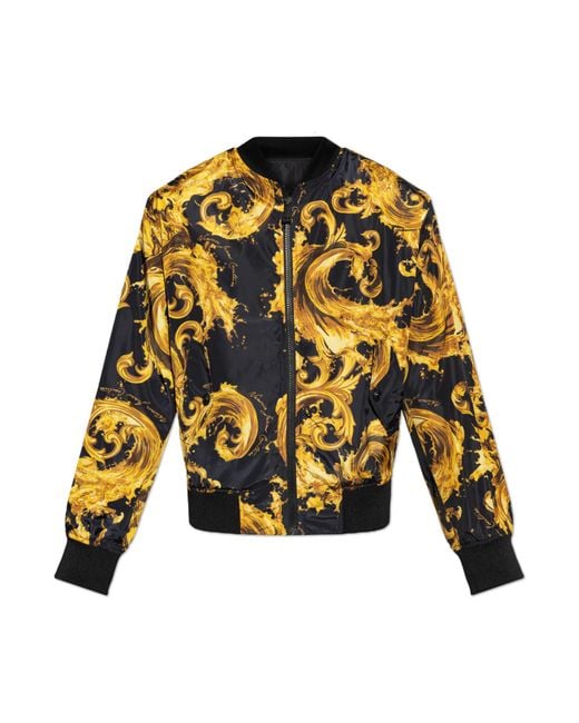 Versace Jeans Couture Yellow Reversible Bomber Jacket for men