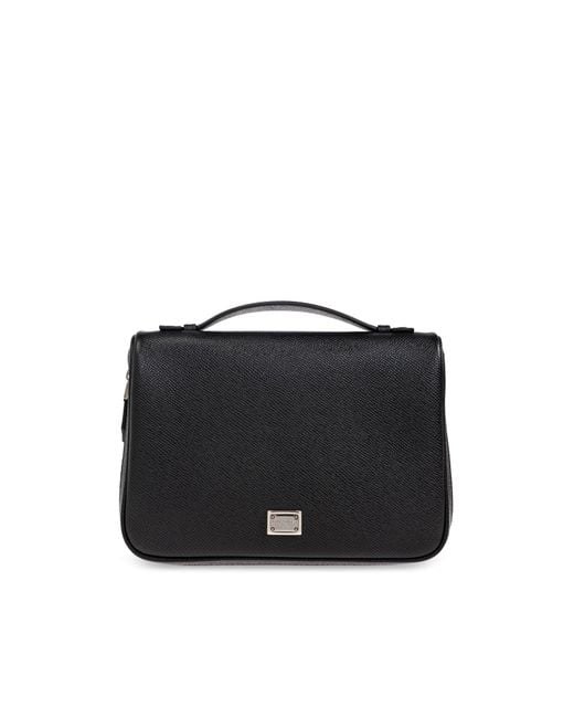 Dolce & Gabbana Black Leather Handbag, for men