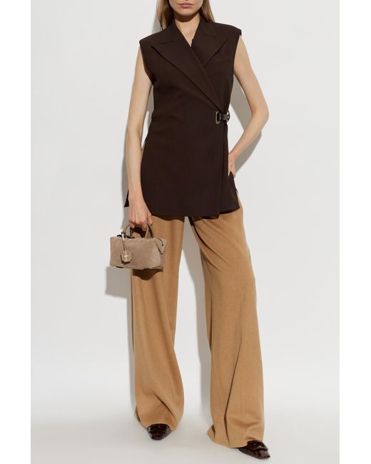 Max Mara Natural Wool Trousers 'Filato'