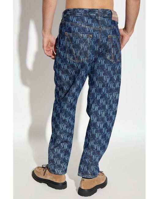 Vivienne Westwood Blue 'Baggy' Jeans With Logo
