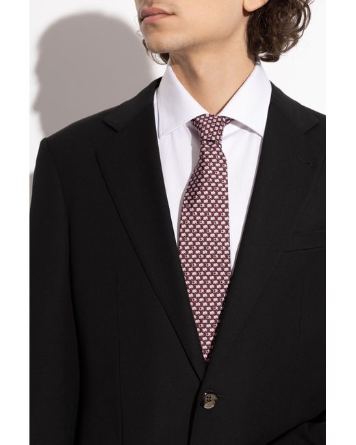 Ferragamo Purple Silk Tie for men