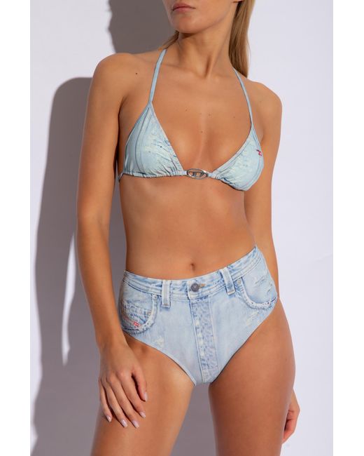 DIESEL Blue ‘Bfb-Sees-T’ Swimsuit Top, , Light