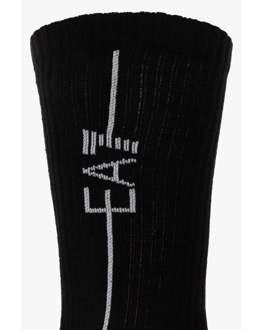 EA7 Black Branded Socks 2-Pack for men