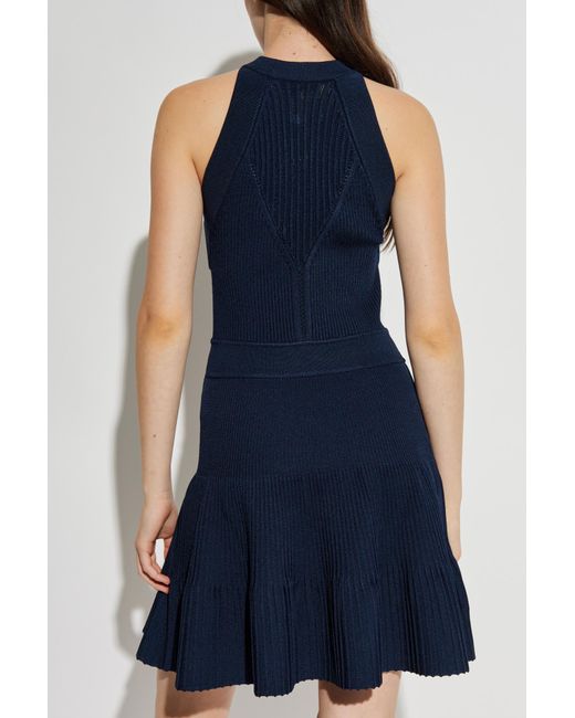 Balmain Blue Sleeveless Dress