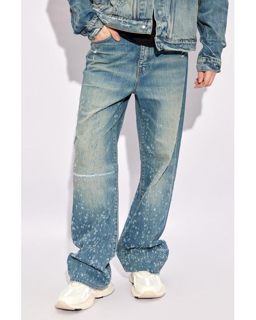 Amiri Blue Jeans With Vintage Effect, for men