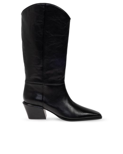 Paris Texas Black Heeled Boots 'Bettina'