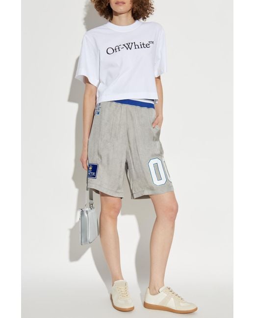 Off-White c/o Virgil Abloh Blue Printed Shorts